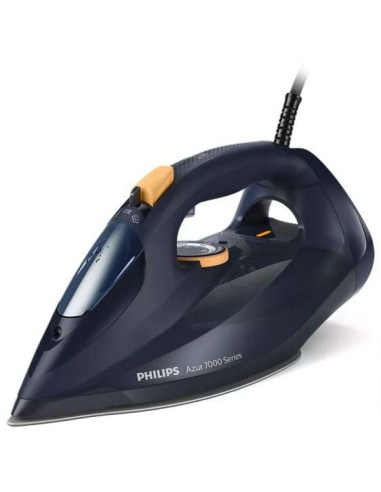 Парна ютия PHILIPS серия 7000 3000W 55 г/мин парен удар 250 г SteamGlide Elite тъмносиня