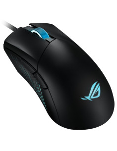 Кабелна игрална мишка Asus ROG Gladius III, 19K оптичен сензор, 19 000 DPI, 6 програмируеми бутона, RGB осветление, дизайн на