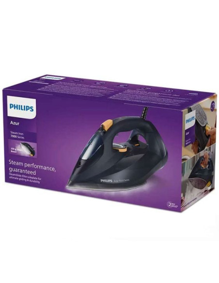Парна ютия PHILIPS серия 7000 3000W 55 г/мин парен удар 250 г SteamGlide Elite тъмносиня
