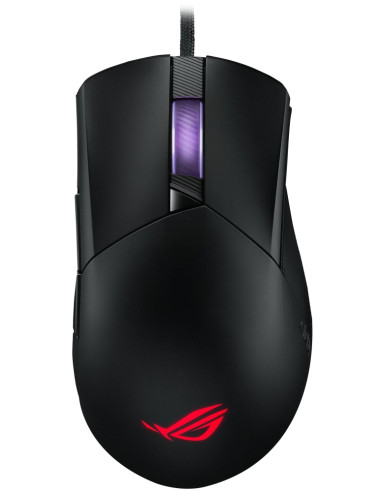 Кабелна игрална мишка Asus ROG Gladius III, 19K оптичен сензор, 19 000 DPI, 6 програмируеми бутона, RGB осветление, дизайн на
