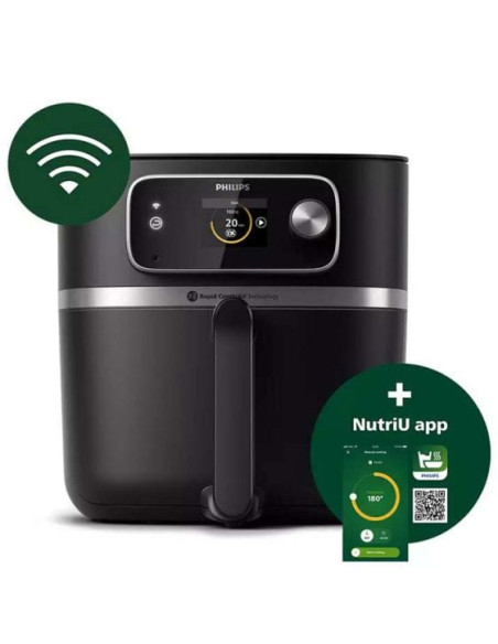 PHILIPS Airfryer Series 7000 8.3l 2200W черен Свързан с приложението HomeID