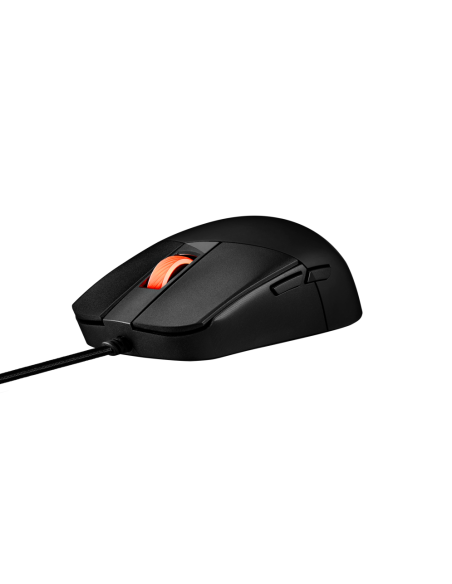 Геймърска мишка Asus ROG Strix Impact III, полу-две ръце, жична, лека, сензор 12000 DPI, 5 програмируеми бутона, сменяеми пре
