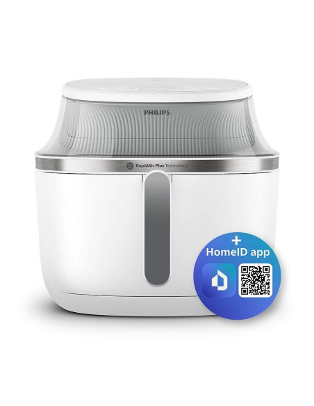 PHILIPS Airfryer Series 3000 7.2l Rapid Air Plus LED дисплей бял