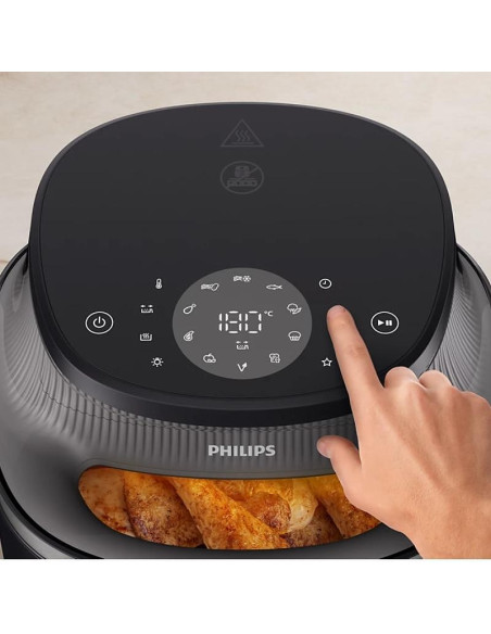 PHILIPS Airfryer Series 3000 7.2l Rapid Air Plus LED дисплей бял