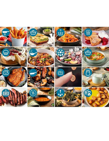 PHILIPS Airfryer Series 3000 7.2l Rapid Air Plus LED дисплей бял