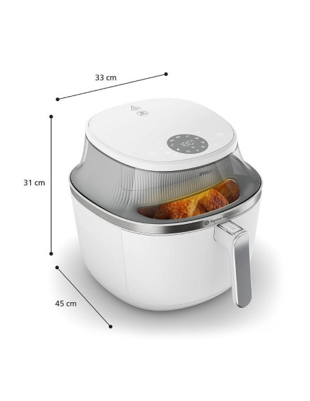 PHILIPS Airfryer Series 3000 7.2l Rapid Air Plus LED дисплей бял
