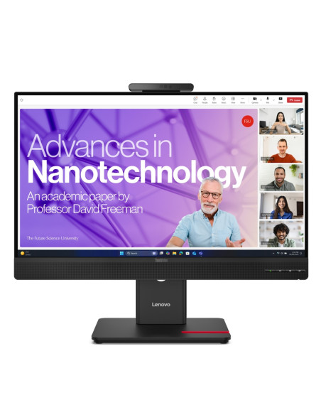 Lenovo ThinkVision T27QD-4v 27", IPS, WLED, 2560x1440, 16:9, 4ms, 48Hz - 120Hz, 350 cd/m2, 1500:1, уеб камера (5MP, IR+RGB), 