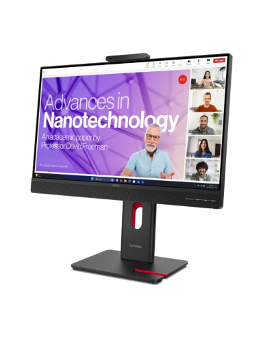 Lenovo ThinkVision T27QD-4v 27", IPS, WLED, 2560x1440, 16:9, 4ms, 48Hz - 120Hz, 350 cd/m2, 1500:1, уеб камера (5MP, IR+RGB), 