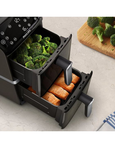 PHILIPS Airfryer Series 4000 Двойна кошница 6 предварително зададени менюта