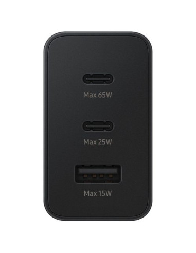 Захранващ адаптер SAMSUNG Trio 65W USB-C 25W USB-C 15W USB-A Черен