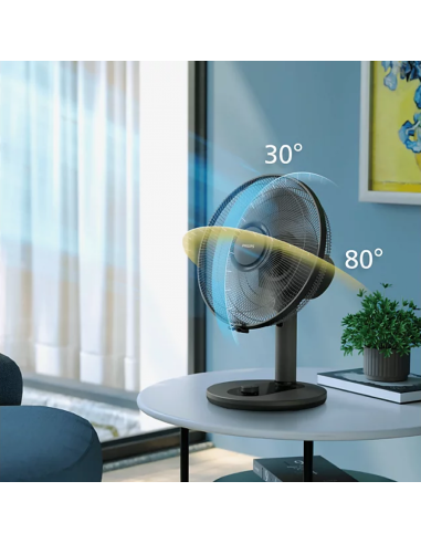 Настолен вентилатор PHILIPS серия 1000 с минимален шум, накланящ се и осцилиращ, 35 см