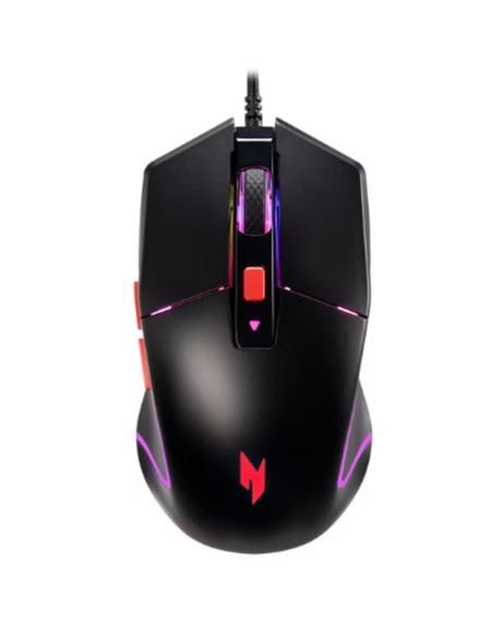 Мишка Acer Nitro NMW100 Черна, До 7200 dpi, Кабелна, 6 бутона, Опаковка за продажба на дребно