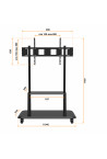 celexon Economy height adjustable display trolley Adjust-55110MP