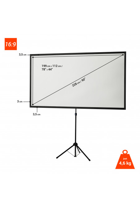 celexon Tripod screen Ultra Light-weight 199 x 112 cm