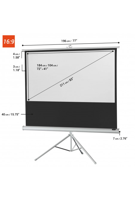 celexon screen Tripod Economy 184 x 104 cm - white edition