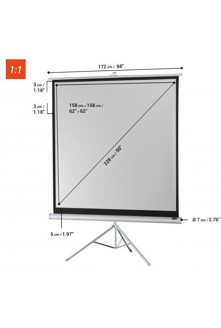 celexon screen Tripod Economy 158 x 158 cm - white edition