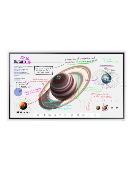ИНТЕРАКТИВЕН ДИСПЛЕЙ SAMSUNG FLIP PRO WM65B 65" 3,840 x 2,160, VA, 8ms, 350 cd/m2, 4000:1 Contrast, 4K Digital Flipchart TOUC