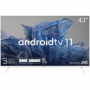 43, UHD, Android TV 11, White, 3840x2160, 60 Hz, Sound by JVC, 2x12W, 53 kWh/1000h , BT5.1, HDMI ports 4, 24 months