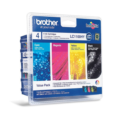 Brother LC-1100HY BK/C/M/Y VALUE BP Ink Cartridge High Yield Set