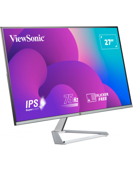 VIEWSONIC VX2776-SMH 27 инча 1920x1080 Full HD 4ms VGA 2 HDMI високоговорител H178/V178 ъгъл на гледане SuperClear IPS сребър