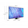 Samsung 75" 75Q80C 4K QLED , SMART, Wireless, Network, PIP, 4xHDMI, 2xUSB, Carbon Silver