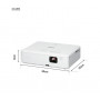 Epson CO-W01, WXGA (1024 x 768, 16:10), 3 000 ANSI lumens, 15 000:1, VGA, HDMI, USB, 24 months, Lamp: 12 months or 1 000 h, Whit