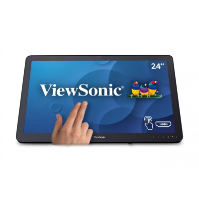 VIEWSONIC TD2430 24inch FHD 1920x1080 VA 10-Point Multitouch 200nits VGA HDMI DisplayPort 2xUSB speakers bookstand style