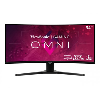 VIEWSONIC VX3418-2KPC 34inch 21:9 3440x1440 SuperClear VA 1500R curve monitor 144hz 1ms MPRT Adaptive Sync 2 HDMI 2 DP