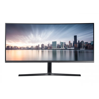 SAMSUNG LC34H890WGRXEN 34inch Curved WQHD 3440x1440 21:9 3000:1 DP/HDMI/USB Type-C Dock 65w USB hub 3 port Height-adjustable Bla