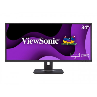 VIEWSONIC VG3456 34inch 21:9 3440x1440 SuperClear VA flat 5ms 2 HDMI DisplayPort USB-C RJ45 USB speakers height adjustable stand