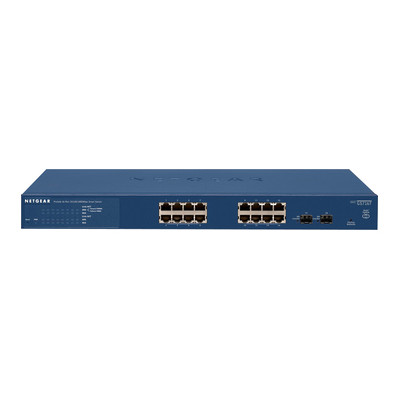 NETGEAR ProSafe 16-Port Gigabit Smart Switch v3 with 2 x shared SFP - Rackmount - fanless