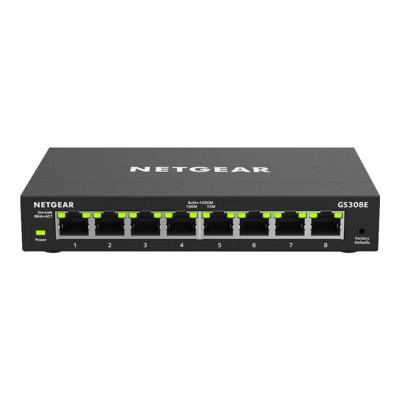 NETGEAR 8-Port Gigabit Ethernet Smart Managed Plus Switch for SMB Metal Case Desktop Fanless