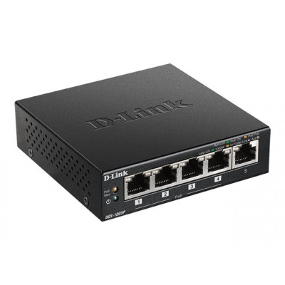 D-LINK 5 Gigabit ports including 4 ports supporting PoE - Budget PoE 60W