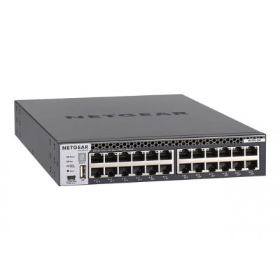 NETGEAR M4300-24X 24x10G 24x10GBASE-T 4xSFP+ stackable mgd.Switch 1U Rack 480Gbp fabric and SDN-ready OpenFlow 1.3