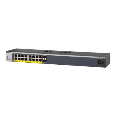 NETGEAR 16-Port Easy-Mount 240W PoE+ Gigabit Ethernet Smart Managed Switch with 2 SFP Ports GS418TPP