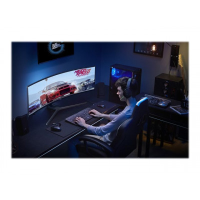 SAMSUNG C49HG90DMU 49inch 32:9 Curved 1800R 3840x1080 VA QLED HDR 1ms MPRT 144Hz HDMIx2 DP Dual hinge height adj stand VESA