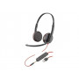 HP Poly Blackwire C3225 Blackwire 3200 Series headset on-ear wired active noise cancelling 3.5mm jack black