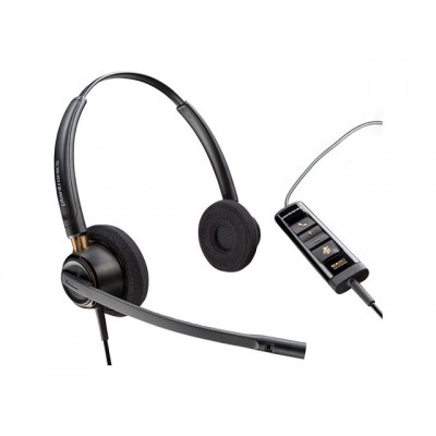 HP Poly EncorePro 525-M EncorePro 500 series headset on-ear wired active noise cancelling USB-A black Certified for Microsoft Te