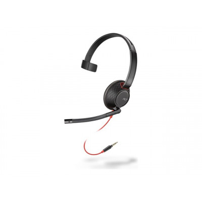 HP Poly Blackwire 5210 Blackwire 5200 series headset on-ear wired active noise cancelling 3.5mm jack black