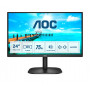 AOC 24B2XDAM, 23.8" VA WLED, 1920x1080@75Hz, 4ms GtG, 250cd/m2, 3000:1, DC20M:1, FlickerFree, Low Blue Light, 2Wx2, Tilt, D-SUB,