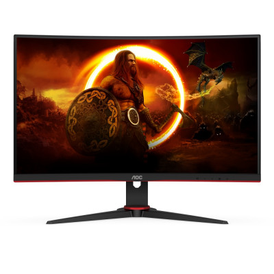 AOC C27G2E/BK, 27" Curved 1500R VA WLED, 1920x1080@165Hz, 4ms GtG, 1ms MPRT, 250cd m/2, 4000:1, DCR 80M:1, Adaptive Sync, Flicke