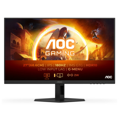 AOC 27G4XE, 27" IPS WLED, 1920x1080@180Hz, 1ms GtG, 0.5ms MPRT, 300cd m/2, 1000:1, 80M:1 DCR, Adaptive Sync, FlickerFree, Low Bl